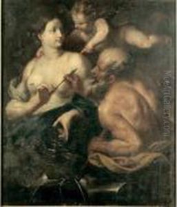Venus Et L'amour Dans La Forge De Vulcain by Antonio Bellucci
