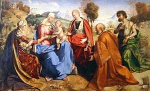 The Marriage of St. Catherine, with St. Rosa, St. Peter and St. John the Baptist, 1506