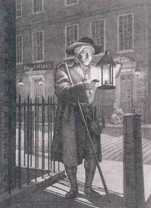 London Watchman with his Lantern by Moonlight, 1776 by John Bogle
