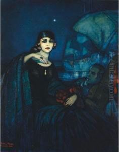 Pola Negri Y Rudolph Valentino by Federico Beltran-Masses