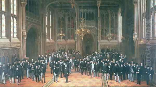 Members' Lobby, Houses of Parliament 1872-73 - view 1