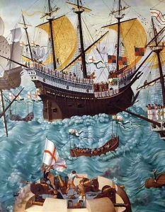 Embarkation of Henry VIII on Board the Henry Grace a Dieu in 1520 (detail)