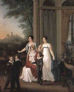 Familienportrait 1815 by Siegfried Detler Bendixen