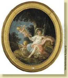 Venus Deguisee En Bergere Entouree D'amours by Jean Benard
