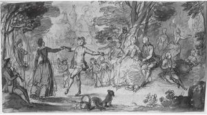 An Elegant Company Dancing In A Landscape An Elegant Company Dancing In A Landscape