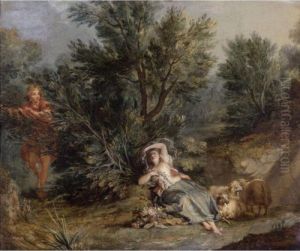 Shepherdess In A Landscape Shepherdess In A Landscape