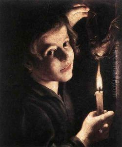 Boy Singeing a Bat's Wings by Trophime Bigot