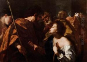 Gesu Guarisce Il Cieco by Federico Bencovich