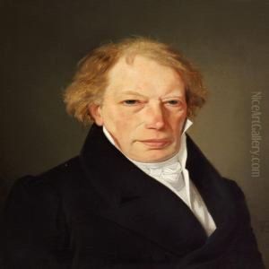 A Pair Of Portraits Of Jens Von Benzon by Wilhelm Ferdinand Bendz