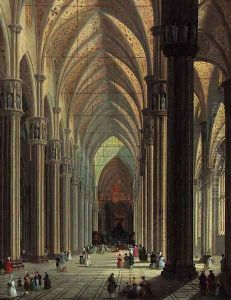 The nave of the Duomo, Milan, looking east by Giuseppe Bernardino Bison
