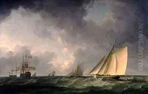 Cutter Close Hauled in a Fresh Breeze, with Other Shipping - view 1
