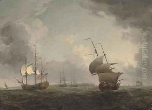 Men-o'war off the Isle of Wight