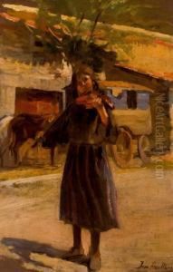 Zingara Tocando El Violin by Jose Benlliure Y Gil