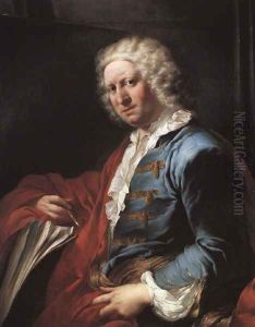 Portrait of the artist Giovanni Paolo Pannini 1736 by Louis-Gabriel Blanchet