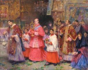 Procesion De Las Reliquias (the Procession Of The Offerings) by Jose Benlliure Y Gil