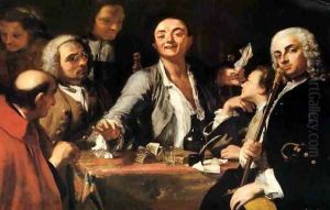 A Musical party- and the poet by Giuseppe Bonito