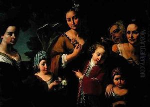 Family portrait group by Giuseppe Bonito