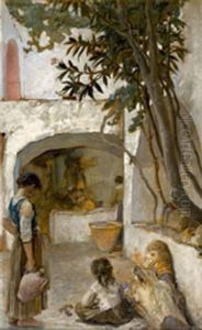 Capri, Enfants Pres D'une Puit