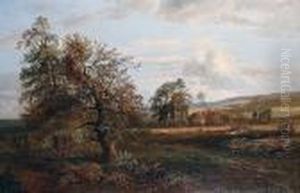 Autumn - A Stream In Hampshire by Alfred Bennett