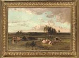 On The Canal, Near West Drayton by Alfred Bennett