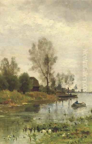 Rowing down the river - view 1