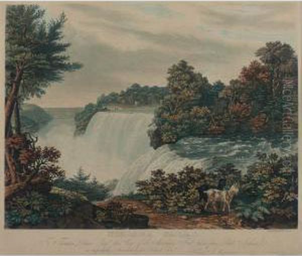 Niagara Falls... This View Of
The American Fall, Taken From Goat Island; And ...this View Of The
British Fall, Taken From Goat Island (deak 367-8; Lane 96-97) - view 1