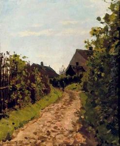 Villagers on a sunny path