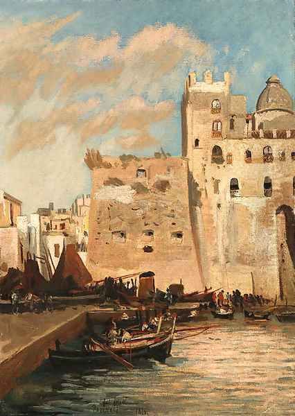 The old Sarazene castle in Pozzuoli - view 1