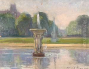 Fountain In The Garden by Albert Nikolaivich Benua
