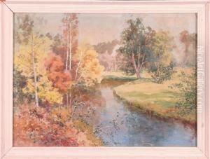 Jesien Nad Rzeka by Albert Nikolaivich Benua