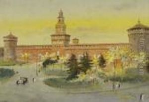 Mailand - Blick Auf Das Castello Sforzesco.