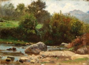 Le Gave De Pau by Jean Achille Benouville