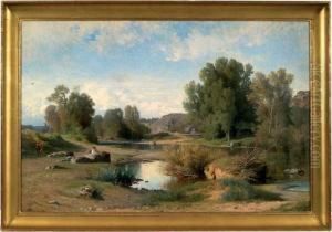 Le Bord De L'aumance, Pres Herisson (allier) Le Bord De L'aumance, Pres Herisson (allier)