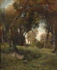 Parklandschaft Mit Personenstaffage. Parklandschaft Mit Personenstaffage.