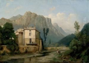 Village Alpestre En Bordure De Ruisseau