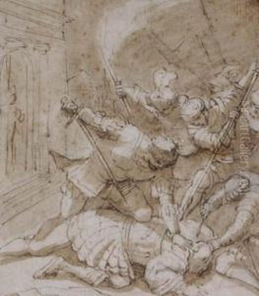 Soldiers Capturing A Man - view 1