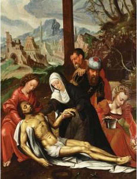 The Lamentation Of Christ With 
The Virgin Mary, Saint John The Baptist, Mary Magdalene, Joseph Of 
Arimathaea And Nicodemus - view 1