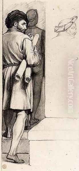 Two Men Ascending a Stair - view 1