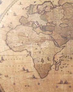 Section of 'Nova Totius Terraum Orbis Tabula' (1) by Joan Blaeu