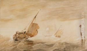 Shipping Off The Dutch Coast by Charles Bentley