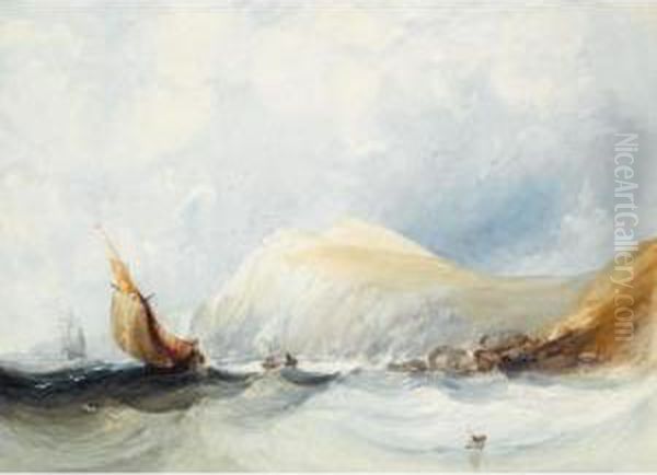 Fishing Boats In A Squall, Off Folkstone - view 1