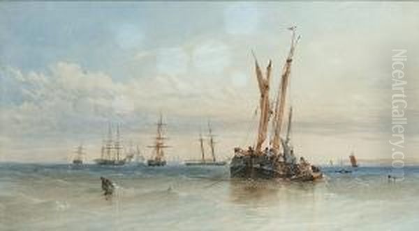 Shipping At Anchor - view 1