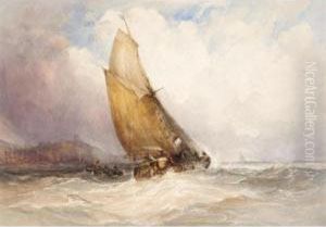 Shipping Off Scarborough by Charles Bentley