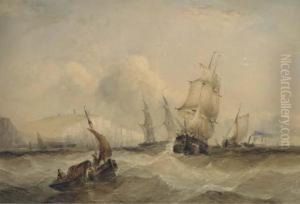 The Crowded Channel Off Dover by Charles Bentley