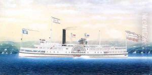 The Paddle Steamboat City of Catskill by James Bard