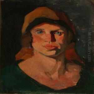 Portrait Of A Woman by Axel Bentzen