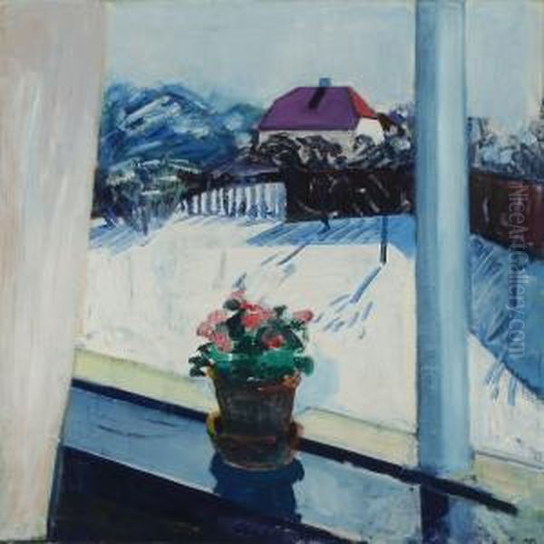 Winter Scenery With Viewfrom A Window - view 1
