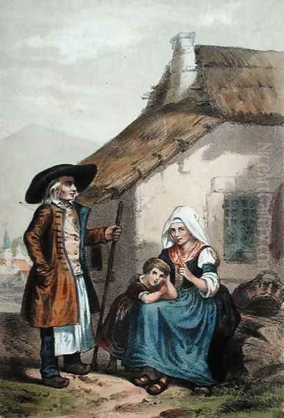 Farmers of Courpiere in the Puy de Dome Region of the Auvergne, mid 19th century - view 1