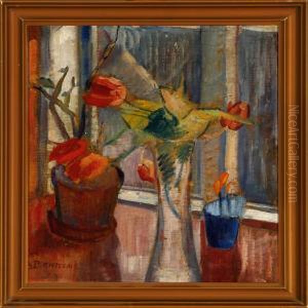 Tulips On A Table - view 1