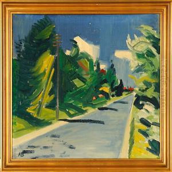 Country Road With Pines - view 1